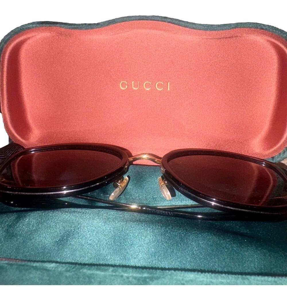 Gucci Oversized Cat Eye Black Gold - Picture 3 of 6